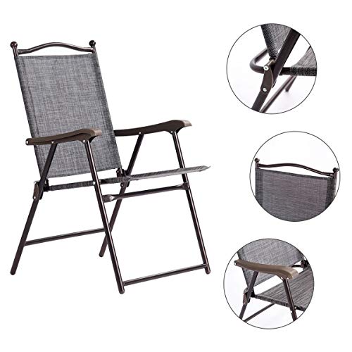 Giantex OP3568-2GR-FN Set Of 2 Patio Folding Chairs thumb #4