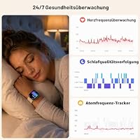 Smartwatch Damen Herren, 1.83" HD Fitness Tracker mit Alexa/Telefonfunktion – Ansicht 3