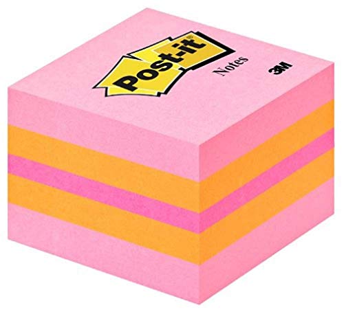 Post-It Ft-5100-9173-7 - Notas Adhesivas En Minicubo, 51 X 51 Mm, Color Amarillo/Naranja/Rojo