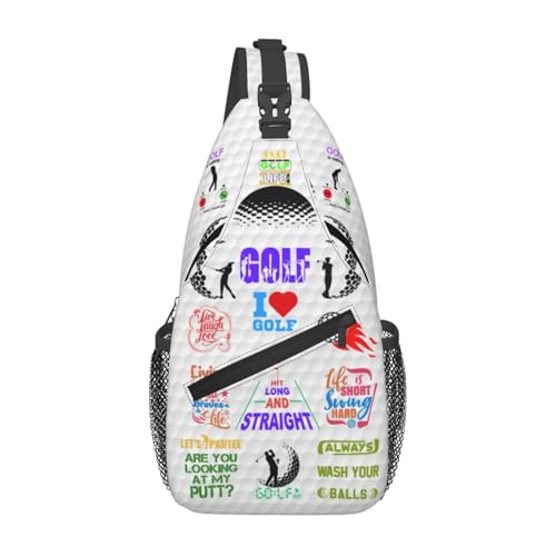 Xtmunole Golf Sling Backpack Sling Bag Crossbody Shoulder Bag Sport