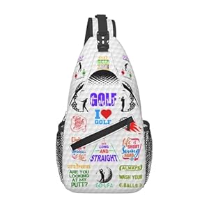 Xtmunole Golf Sling Backpack Sling Bag Crossbody Shoulder Bag Sport Purse Golf Chest Bag For Men Women