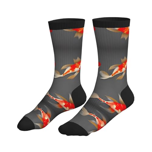 Traditional Koi Carps With Spots Fashion Leisure Socks Are Unisex To Keep Feet Dry Suitable Various Outdoor Sports3