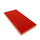  1 x Lego Platte rot Grund Bau Platten 16 x 8 Noppen dick 44041 4204 D04