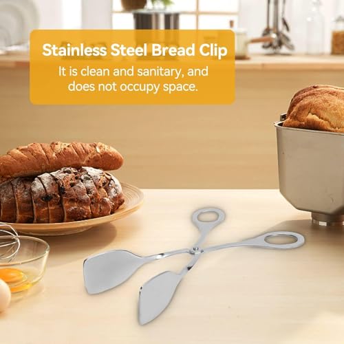 2 Pcs Tongs for Serving Food, Serving Tongs Stainless Steel Buffet Tongs Mini Tongs Bread Clip Food Tongs Scissors Shape Salad Steak Clip for Baking Barbecue Fried - Thumbnail 7