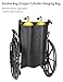 DAHE Oxygen Cylinder Bag for Wheelchairs Double Tank and Personal Items Carrier