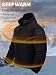 TACVASEN Herren Fleecejacke Military Outdoor Winddichte Jacke mit Kapuze- Gr. XXL, Schwarz