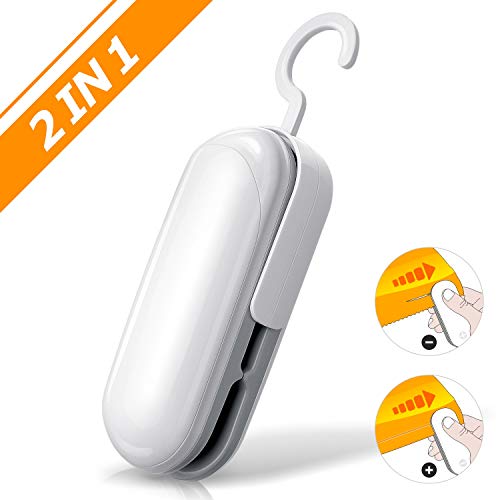 Mini-Heat-Bag-Sealers, Jionchery Handheld 2 in 1 Heat Sealer and Cutter Portable Bag Resealer