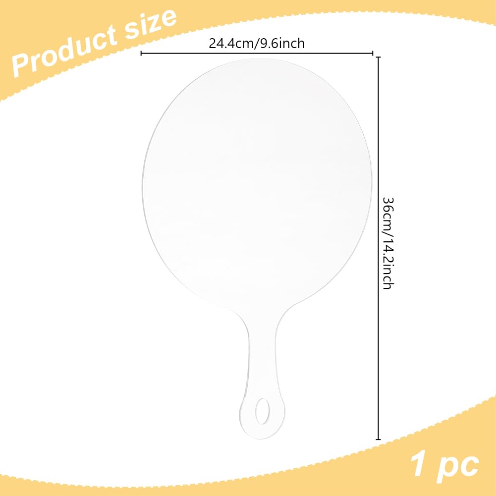 INFUNLY Pizza Router Template for 9-inch Pizza Acrylic Pizza Board Template Pizza Board Handle Template Clear Cutting Router Template Tracing Stencil Guide Tools for Kitchen Woodworking 9.61"×11.81" - Image 2