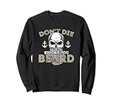 Photo Gallery funny beard citazione "don t die before you beard" vintage skull felpa Photo Gallery funny beard citazione "don t die before you beard" vintage skull felpa