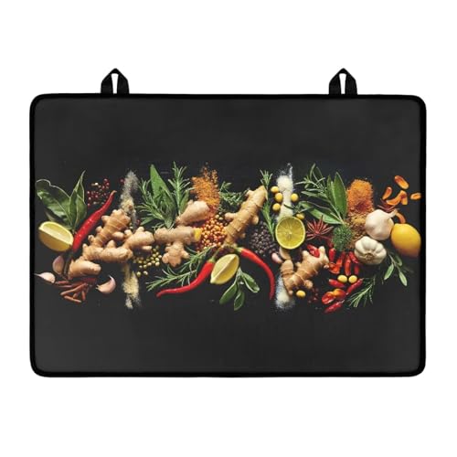 Image of Food Electric Stove Insulation Pad Heat & Stain Resistant Dish Drying Mat for Kitchen 30x21 Inch Cooktop Stove Guard Protector with Anti-Slip Grip Extra Large Mat
