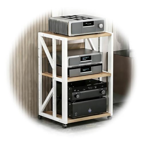 Soporte amplificador portátil triple estante de almacenamiento de audio y video anticaídas