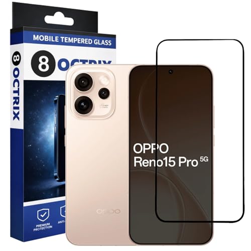 Image of Premium Tempered Glass Screen Protector Compatible for Oppo Reno 15 Pro with Edge to Edge Coverage - Case Friendly, Anti-Scratch & Bubble-Free Installation Kit (Pack Of 1)