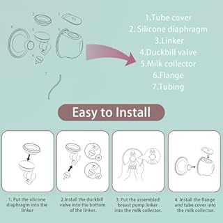 TOVVILD Breast Pump Accessories 8oz Milk Collection Cup, Compatible with Spectra S1/S2/S9, Not Original Spectra Part, Replacement 24mm Flange Milk Collector Cup Tubing Parts, 2 Pack