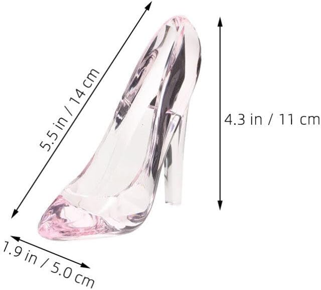 Luxshiny 2pcs Crystal High Heel Shoe Ornament Elegant Table Decor for Home Wedding and Party Charming Princess Shoe Sculpture for Birthdays and Special Occasions