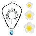 Tacobear Princesa Vaiana Accesorios Collar Vaiana Pulsera Vaiana y 3 Flor Pinzas de Cabello para niñas Mujer Vaiana Joyas Cosplay Disfraz