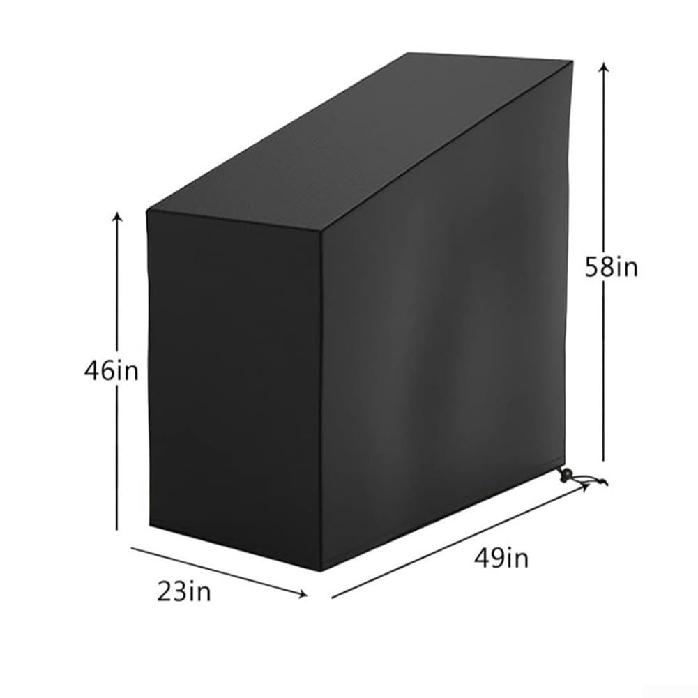 Housse d'extérieur en tissu Oxford pour vélo droit, imperméable et protection UV, ajustement sécurisé avec corde coupe-vent réglable (600D)