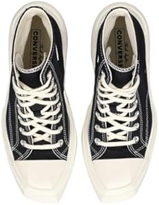 Converse Tênis feminino Chuck 70 De Luxe Wedge com cadarço, Preto