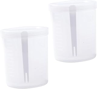 2Pcs Portable Round Fruit Freezer Boxes Wear-resistant Drainable Storage Containers with Forks for Fridge and Freezer Organization
