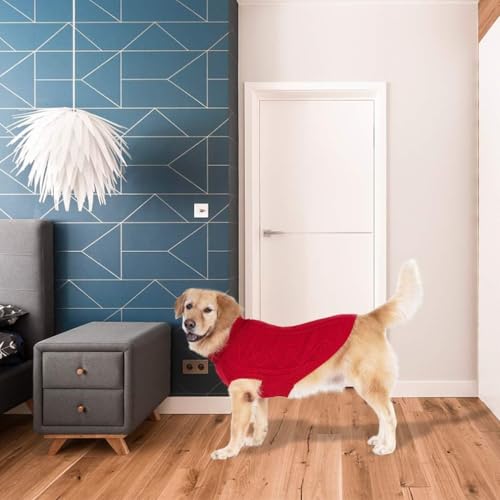 Image of BINGPET Dog Sweater for Medium Large Dogs, Turtleneck Knitted Clothes