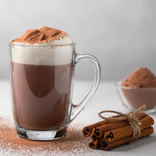 Glasmark KROSNO 1992 Gläser Set Kaffeegläser Teegläser Mit Henkel 6 Stück 300 ml Kaffee Tee Latte Glas Teetassen Glasbecher Trinkglas Spülmaschinengeeignet Ala