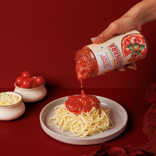 Image of Kitchen Secret San Marzano Tomato Marinara Sauce, 390g - Rich Italian Pizza & Pasta Sauce - Made with Extra Virgin Olive Oil & Fresh Basil - No Preservatives, Colors or Artificial Flavors