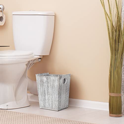 Eteli Wood Waste Basket Small Trash Can For Office Rectangular Garbage Can Decorative With 2 Handles For Bathroom Bedroom Kitchen Hotel #TOP3