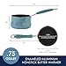 Rachael Ray Cucina Nonstick Butter Warmer, Hard Porcelain Enamel Aluminum, 0.75-Quart, Agave Blue - 16346