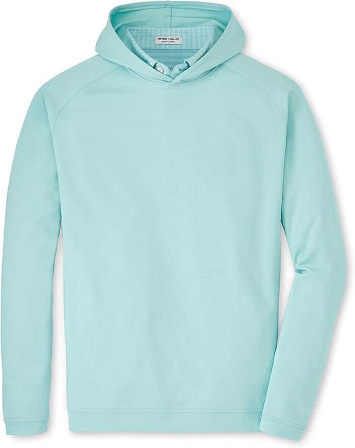 PETER MILLAR Men's Cabana Blue Pine Performance Hoodie Size XLarge