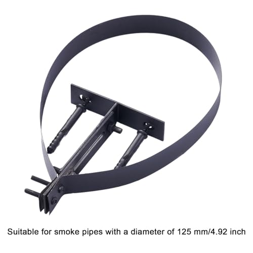 Support de tuyau de cheminée résout écart mur réglables longueur noir robuste