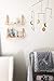 Mkono Hanging Shelf Wall Wood Floating Storage Shelves Leather Strap Swing Organizer for Nursery Bedroom Living Room Bathroom Dorm, Set of 2