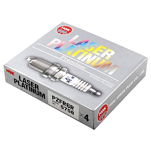 NGK 5758 PZFR6R 14-mm-Platin-Zündkerze-Zündkerzen-Set mit 4 Stück
