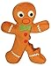 goDog Holiday Gingerbread Man with Chew Guard Technology Durable Plush Dog Toy, Small, Tan