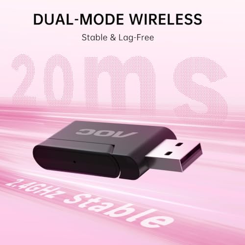 Image of AOC Wireless Gaming Headphones Compatible with PS5 /4, Switch, PC- Pink