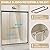 Findepot 50-54" W x 70" H Double Sliding Shower Door, Semi-Frameless Shower Door with 1/4"(6mm) Clear Tempered Glass, Silent Soft-Close Door for Walk-in Shower, Matt Black