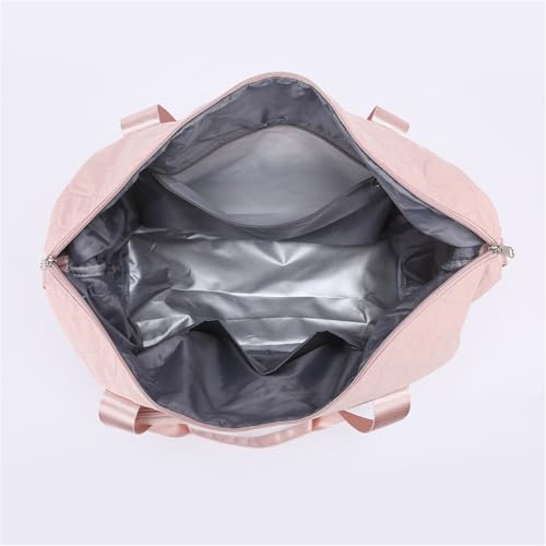 Large Capacity Travel Duffle Bag Sports Gym Yoga Tote Weekend Overnight Bag And Luggage Organiser(Pink A) 6