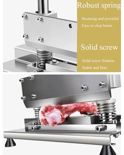 Affettatrice a ghigliottina in acciaio inox, per uso commerciale e domestico, affettatrice efficiente per verdure e carne surgelata