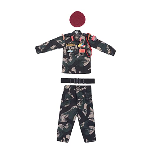 Image of Raj Costume Boys Superhero Costume Set with Mask | Blue Red Full Sleeve T-Shirt & Track Pants | Kids Fancy Dress for Birthday Party, School Function | Stretchable Comfortable | 6-7 Years