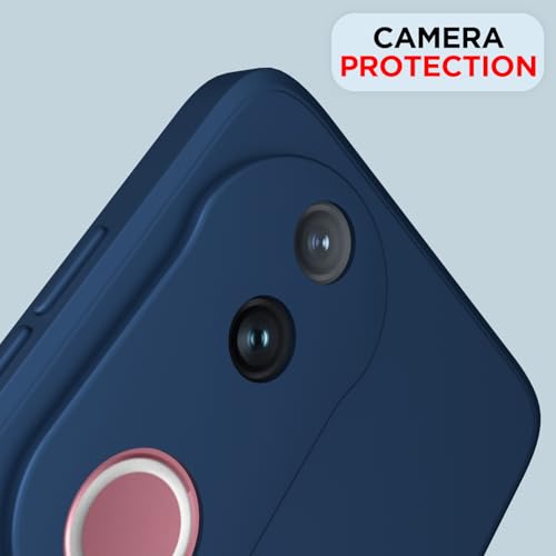 Image of Outlouders Back Cover for iQOO Z10R 5G / Vivo V50 5G / V50e 5G / Vivo T4R 5G | Camera Protection | Durable Soft Matte Silicone Bumper Case (Blue)