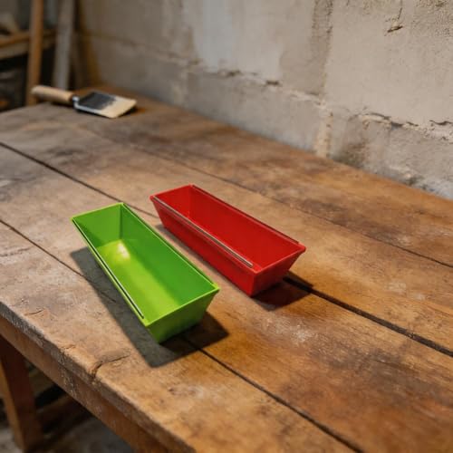 BlesConi Versátil recipiente de cemento de plástico ABS para mejoras del hogar, recipiente de mezcla eficiente para constructores y decoradores