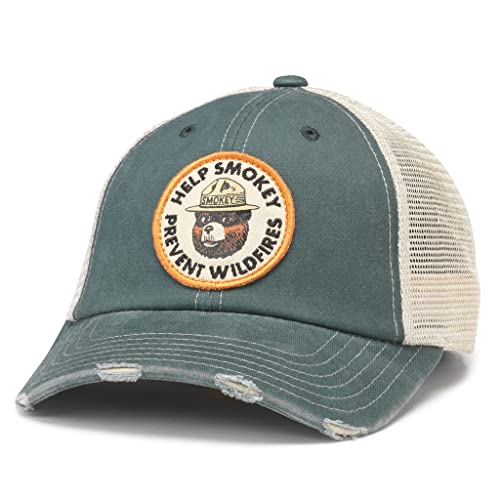 Image of AMERICAN NEEDLE Smokey The Bear Patch Unisex Adjustable Snapback Baseball Hat