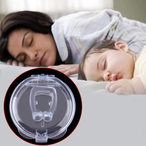 Image of SOVELY Anti Snore Device Silicone Magnetic Nose Clip - Snore Stopper for Men & Women | Reusable Anti Snoring Device | Natural Sleep Aid | Comfortable Nasal Dilator | Pack of 2