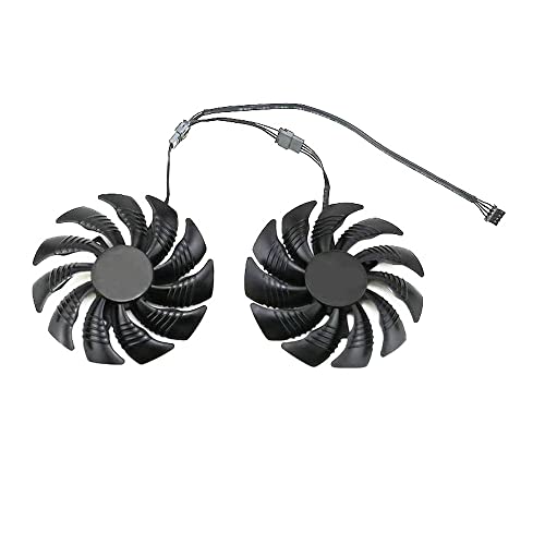 RAKSTORE T129215SU - Ventilador para tarjetas gráficas de 85 mm, compatible con Gigabyte GTX 1050 GTX 1060 GTX 1070 WINDFORCE RX 470 RX 570 RX 580