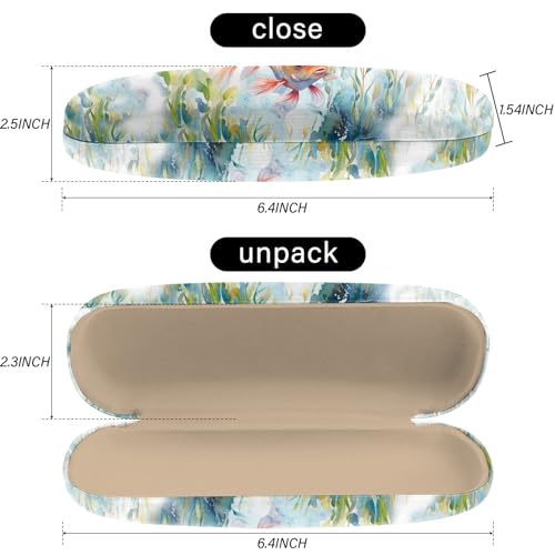 Image of Eyeglasses Case Hard Shell Protective Case for Glasses Eyeglass Box with Cleaning Cloth for Boys Men Man Cute Aesthetic