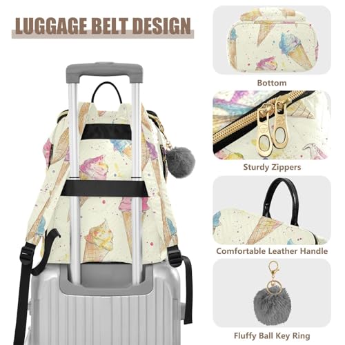 KLL Icecream Design Colorpencil Backpacks for Women Fashion Casual Ladies Travel Backpack for Work Sports Travel4