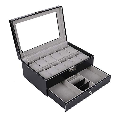 Preisvergleich Produktbild Kosmetikorganiser TongN Herrenuhr Veranstalter Schmuck Vitrine, Sammlung Schmuck Aufbewahrungsbox