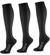 CAMBIVO 3 Pairs Compression Socks for Men and Women(20-30 mmHg), Fit for Running, Swelling, Fligh...