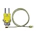 BriskHeat TCKN05-DA Type-K Thermocouple With Mini Connector For Outdoor Use with PTFE Sleeving, 24 AWG Fiberglass Insulated Wire, Length: 5-Feet