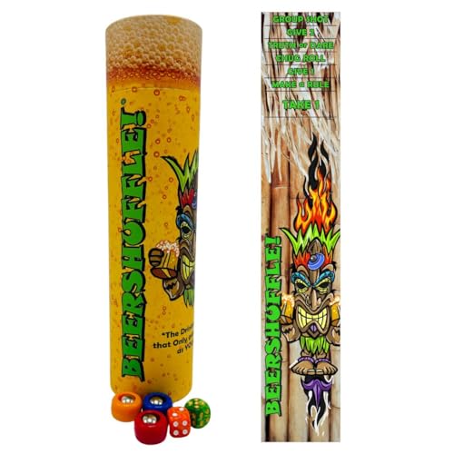 BEERSHUFFLE! Roll Out Shuffleboard Party Game for Adults - 52