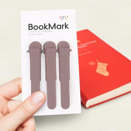 Image of SMUK 3pcs Bookmarks for Reading Women, Automatic Silicone Book Marks for Book Lovers Men Women Teens, Unique Book Page Markers Holder Book Reading Accessories Gifts