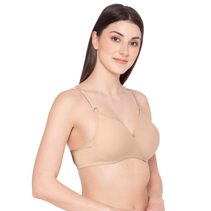 Image of Groversons Paris Beauty Women's Padded, Non-Wired, Seamless T-Shirt Bra (BR190)